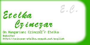 etelka czinczar business card